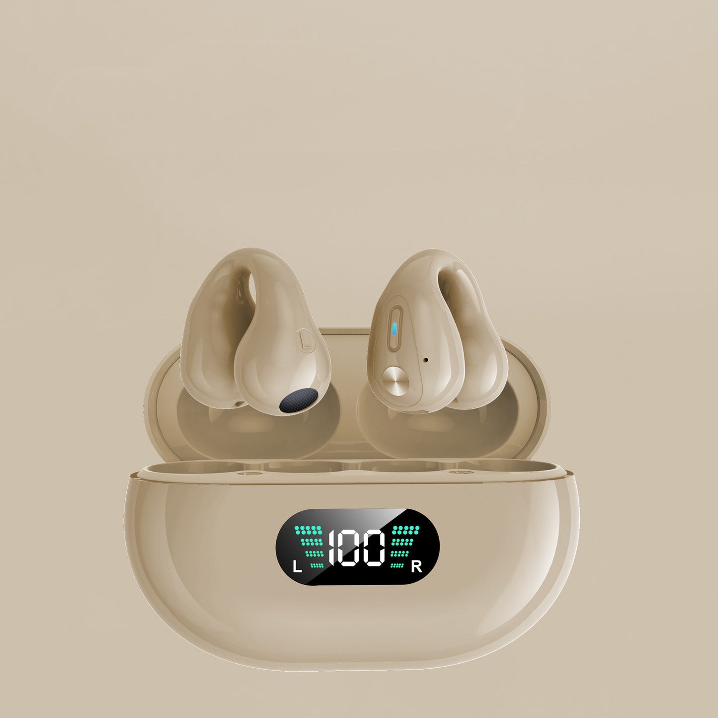 Bone Conduction Headphones – Bluetooth 5.3 Wireless Ear Clip Earbuds for Sports & HIFI Sound