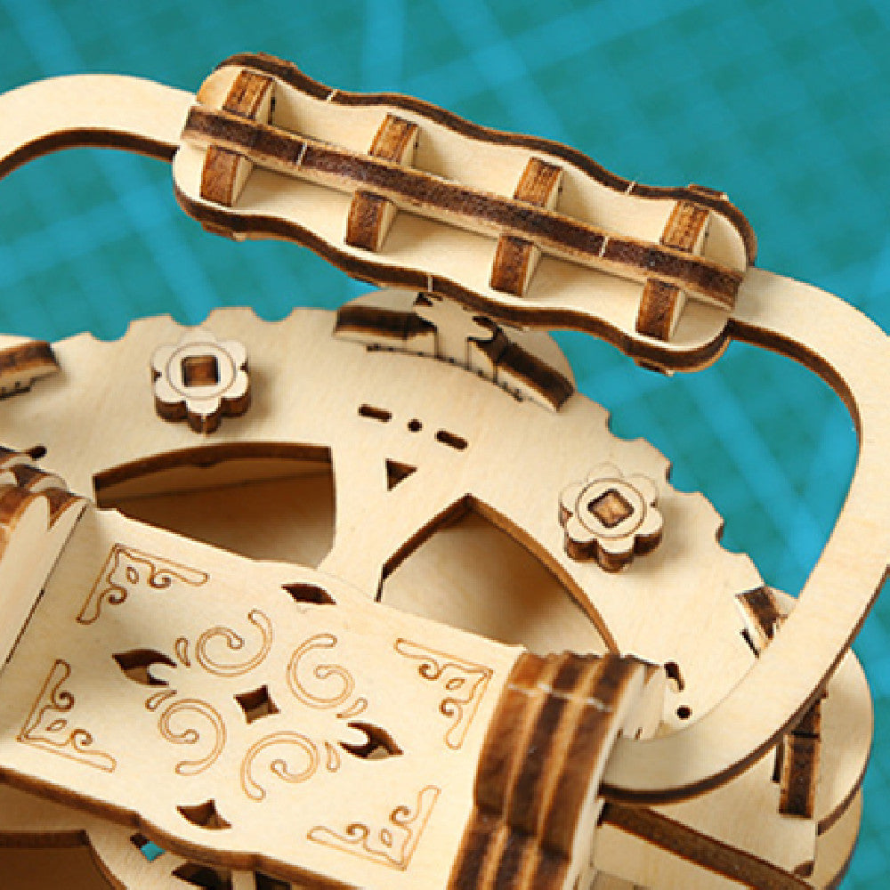 Vintage Wooden Puzzle – DIY Stereo Puzzle with Electronic Lamp