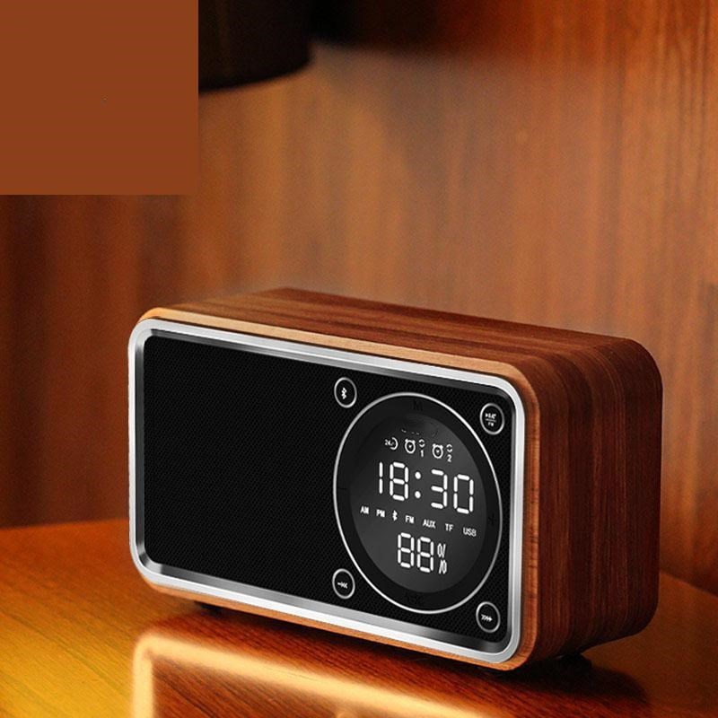 Wireless Bluetooth Speaker – Wooden Desktop Subwoofer with Card Reader & 8-Hour Playtime