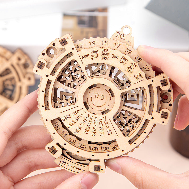 Manual Assembling Calendar Model – Mechanical Transmission DIY Wooden Puzzle