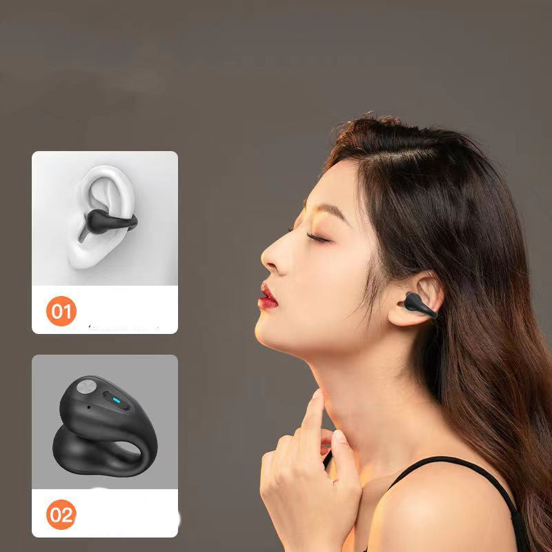 Bone Conduction Headphones – Bluetooth 5.3 Wireless Ear Clip Earbuds for Sports & HIFI Sound