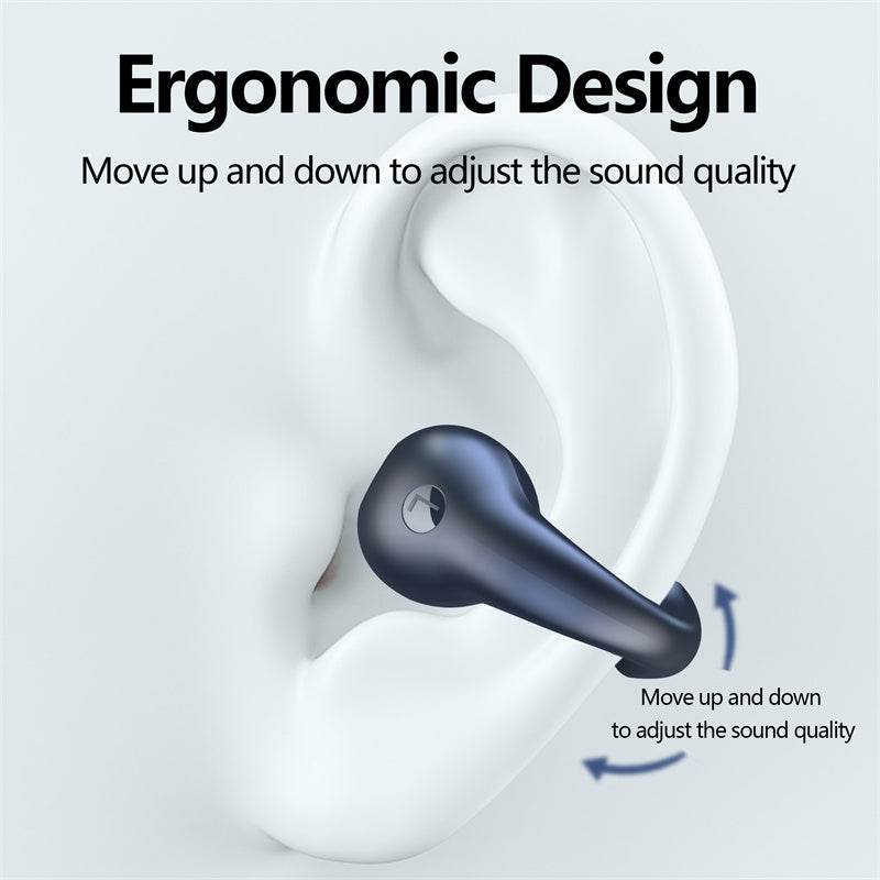Bone Conduction Headphones – Bluetooth 5.3 Wireless Ear Clip Earbuds for Sports & HIFI Sound