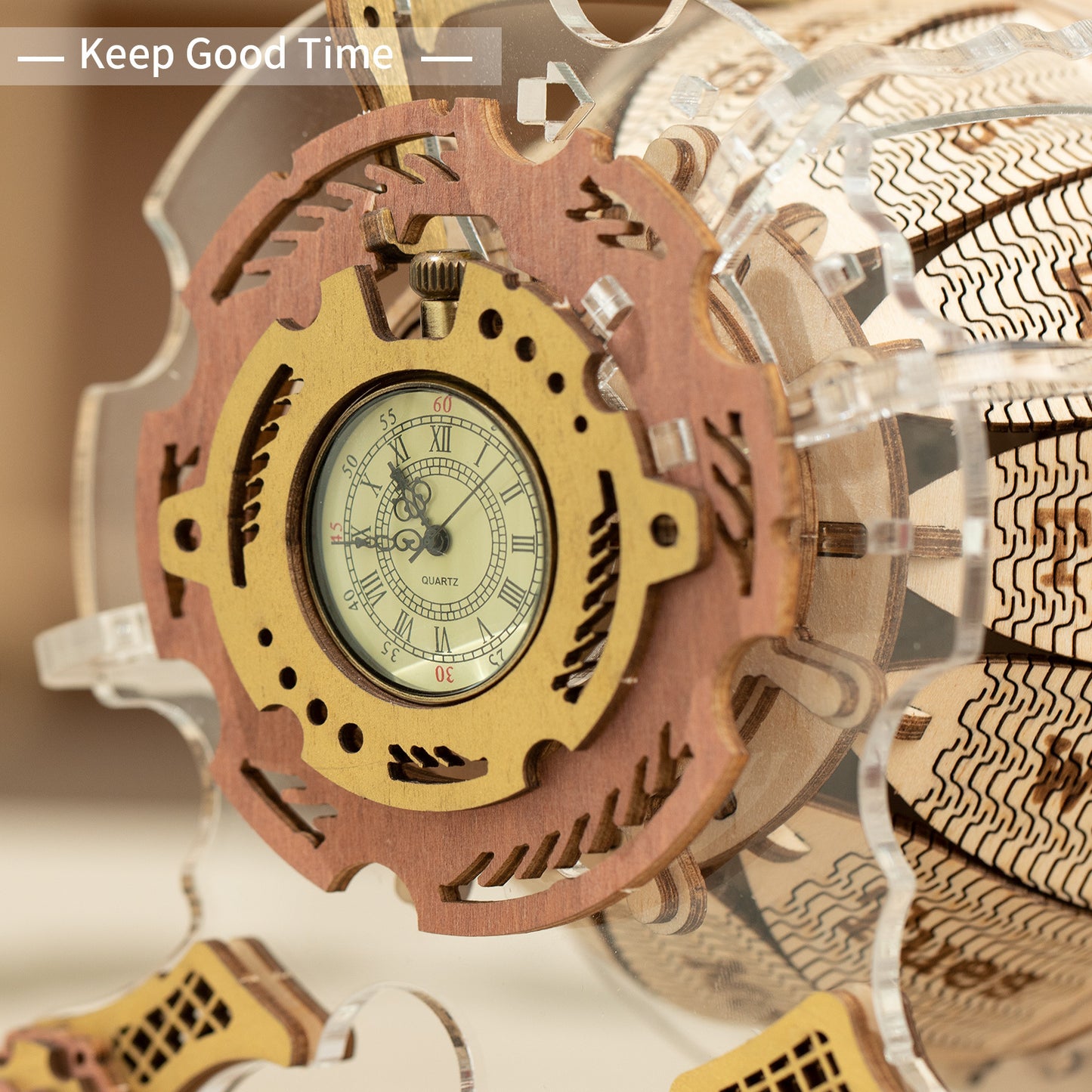 Robotime ROKR Zodiac Wall Clock – 3D Wooden Puzzle DIY Assembly Kit