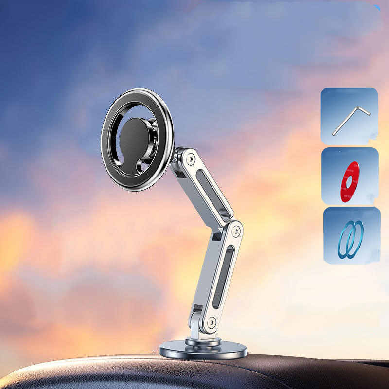 17 mm Autohalterung aus Aluminiumlegierung – Magnetische Basis für Armaturenbrett und Hover-Bildschirm